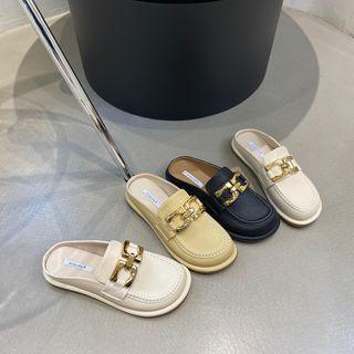 Chain Strap Mules