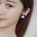 Embellished Flower Stud Earring