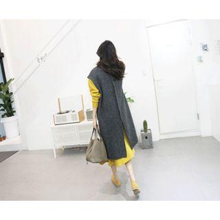 Open-front Sleeveless Long Cardigan