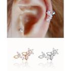 Rhinestone Flower Single Earring