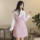 Spaghetti-strap Tie-waist Mini Dress