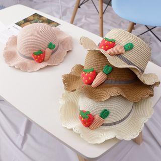 Strawberry & Carrot Straw Sun Hat