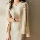 Set: Sleeveless Knit Mini A-line Dress + Cardigan