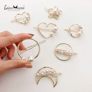 Star Faux Pearl Hair Clip