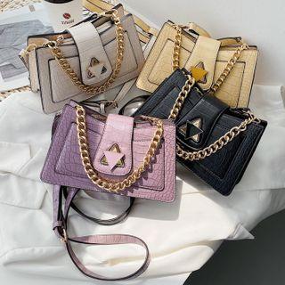 Chain Crocodile Grain Crossbody Bag