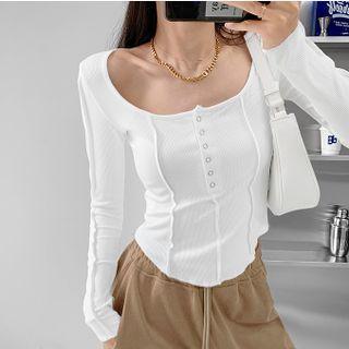 Details U-neck Crop T-shirt In 6 Colors