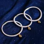 Ball Bell Hair Tie 1pc - Silver & Gold - One Size