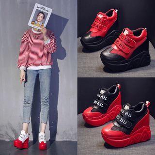 Adhesive Tab Platform Hidden-wedge Sneakers