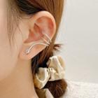 Snake Rhinestone Dangle Earring E2639 - Silver - One Size