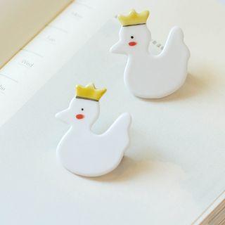 Swan Ceramic Brooch
