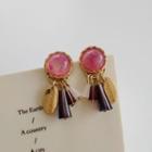 Resin Bead Fringed Earring