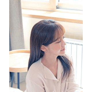 Rhinestone Pav Skinny Hoop Earrings