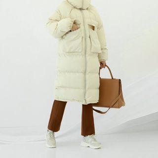 High-neck Long Padded Shell Jacket