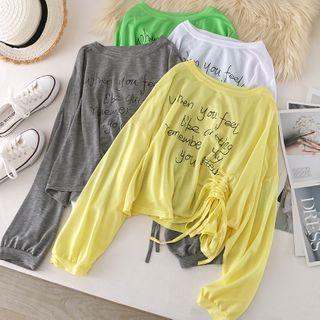 Printed Letter Long-sleeved Top