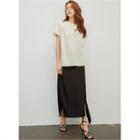 Drape-front Blouse Cream - One Size