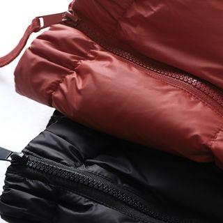 Plaid Pocket Padded Zip Vest