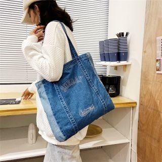 Denim Tote Bag Denim Blue - One Size