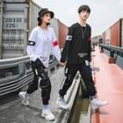 Couple Matching Set: Long-sleeve Lettering Top + Sweatpants