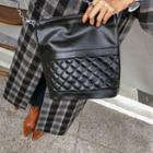 Chain-strap Quilted Bag Black - One Size