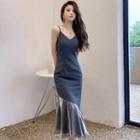 Strappy Midi Mermaid Sheath Dress