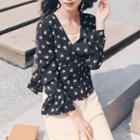 Spaghetti Strap Midi Dress / Long-sleeve Floral Top / Light Jacket