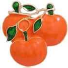 Pumpkin Alloy Brooch Tangerine - One Size
