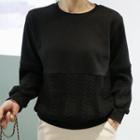Cable-knit Hem Pullover