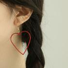 Large Heart Dangle Earrings