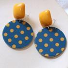 Dotted Geometry Drop Earring / Clip-on Earring