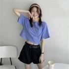 Shorts-sleeve Plain T-shirt