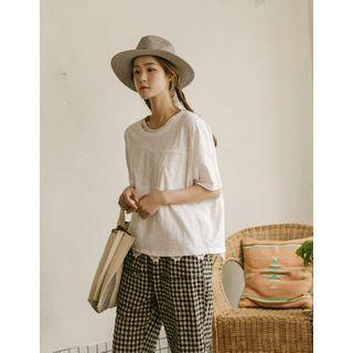 Layered-pocket T-shirt