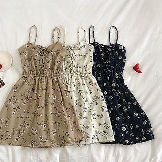 Floral Cross Strap Jumper Shorts