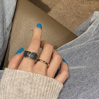 Set Of 2: Alloy Open Ring (assorted Designs)