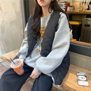 Reversible Check Vest As Figure - One Size