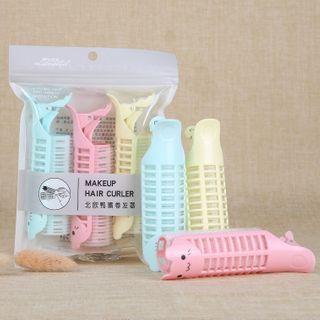 Set Of 3: Hair Roller 3 Pcs - Pink & Yellow & Light Blue - One Size