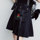 Set: Pleated Mini A-line + Waist Bag