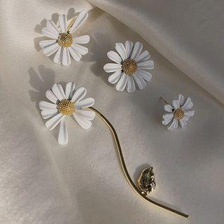 925 Sterling Silver Stud Earring / Clip-on Earring / Flower Ring