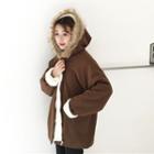 Furry Trim Hooded Reversible Coat