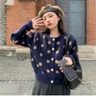 Dotted Loose-fit Cardigan
