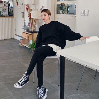Sweatshirt & Skirt Overlay Leggings Set