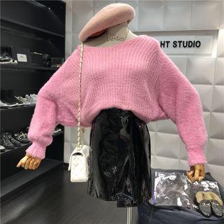 Furry Panel Sweater