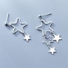 925 Sterling Silver Non-matching Star Earring As Shown In Figure - One Size