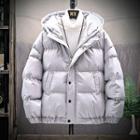 Hooded Button Padded Jacket