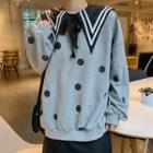 Dotted Collared Pullover