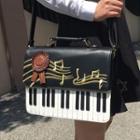 Embroidered Piano Shoulder Bag