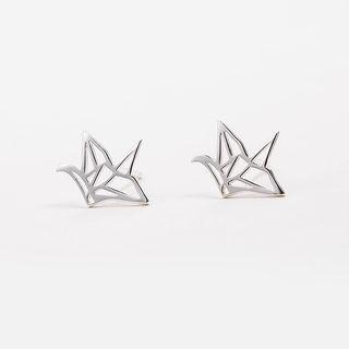 925 Sterling Silver Origami Earring