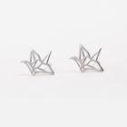 925 Sterling Silver Origami Earring