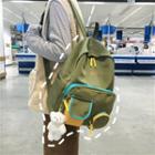 Set: Lettering Waterproof Backpack + Bag Charm