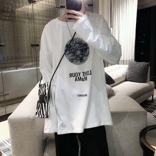 Planet Print Long-sleeve T-shirt