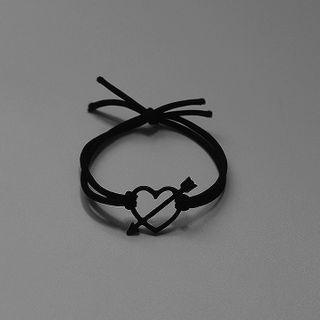 Heart & Arrow Hair Tie Black - One Size